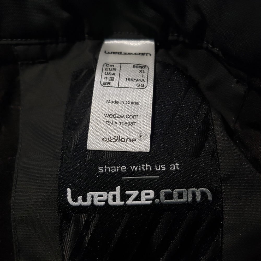 Wed'ze Ski Snowboard Pants Men's Large 38x32 Black Adjustable Waist Lined Padded - Picture 7 of 10